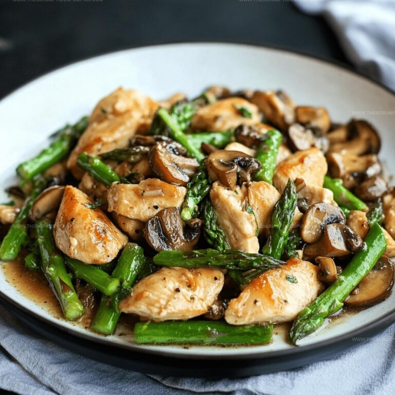 Easy Chicken, Asparagus, and Mushroom Skillet Recipe