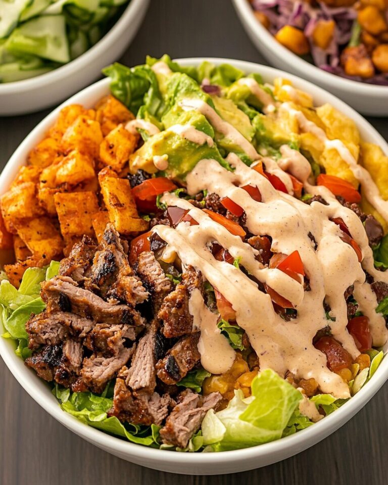 Ultimate Loaded Burger Bowl with Creamy Special Sauce Recipe