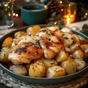 Piquant Garlic Parmesan Chicken And Potatoes Recipe