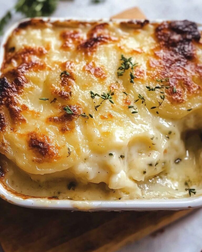 Decadent Creamy Potatoes with Cheesy Crust Recipe