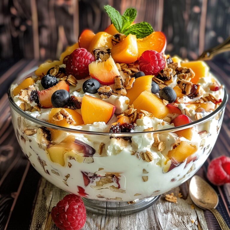 Peach Cobbler Cheesecake Fruit Salad Recipe
