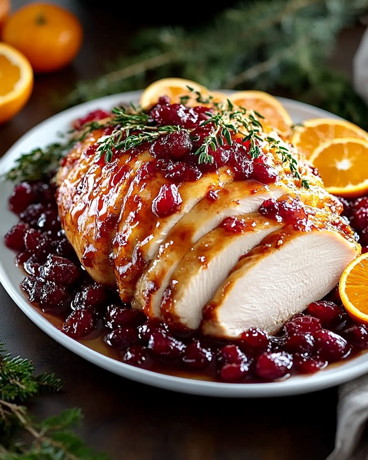 Cranberry Orange Glazed Turkey Breast Recipe