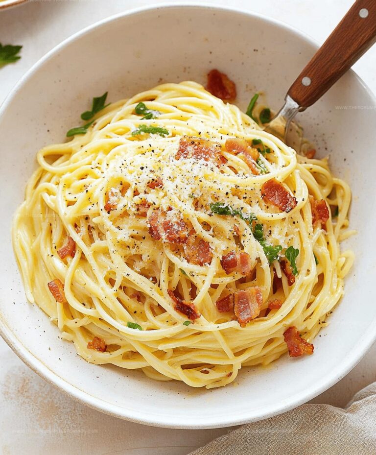 Classic Italian Carbonara With Bacon Recipe