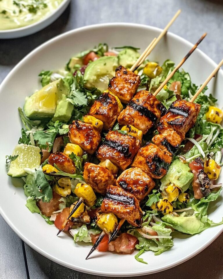 Smoky Grilled Chicken Skewers with Fresh Herb Salad Recipe