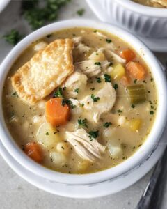 Hearty and Creamy Chicken Pot Pie Soup Recipe