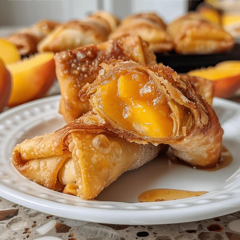 Peach Cobbler Egg Rolls Recipe