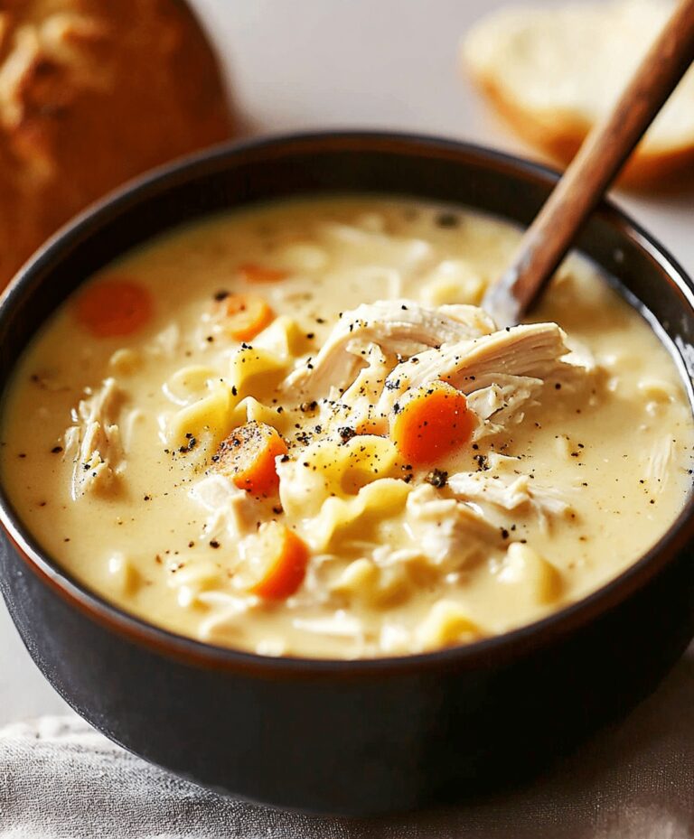 Easy Creamy Chicken Noodle Soup Recipe