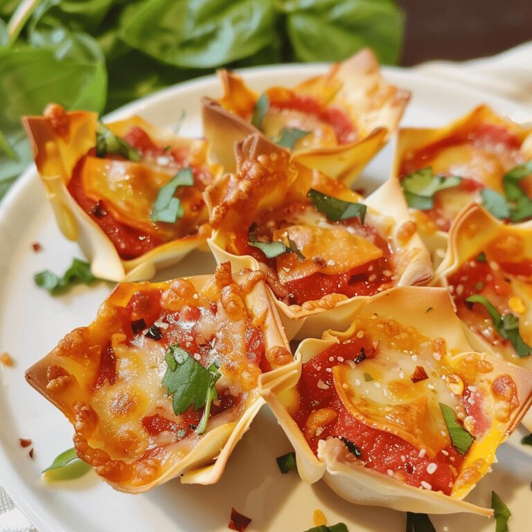 Pizza Wonton Cups Recipe