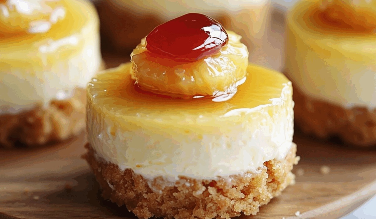 Mini Pineapple Upside-Down Cheesecakes Recipe