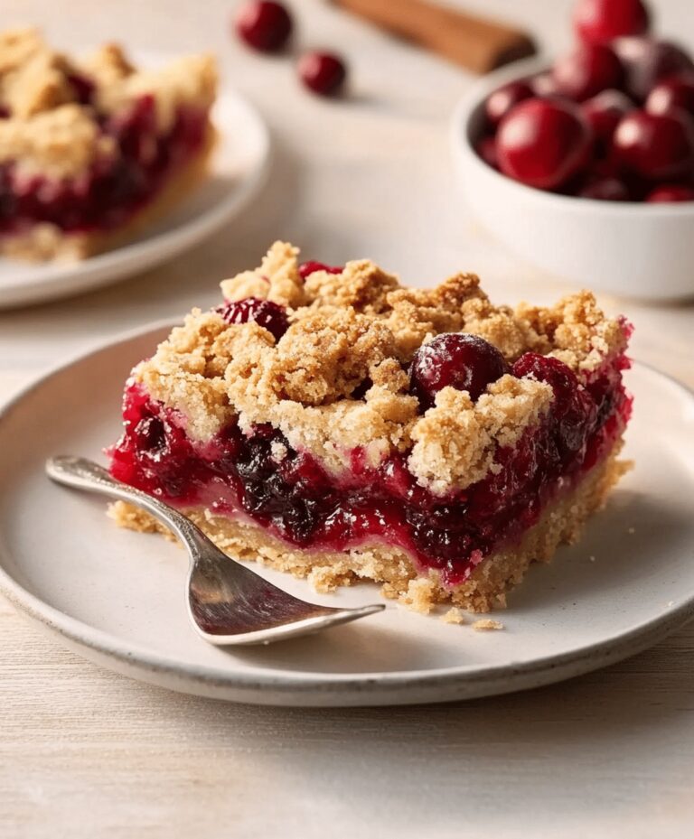 Cranberry Crumble Pie Bars Recipe