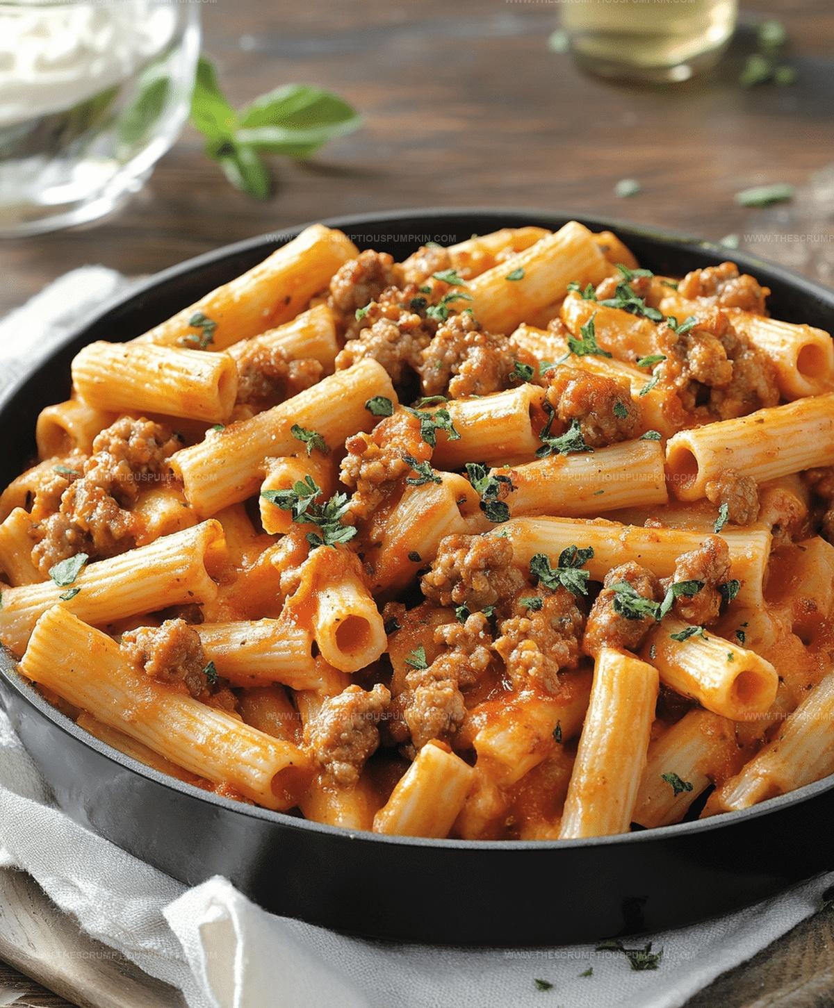 Creamy Sausage Rigatoni Recipe