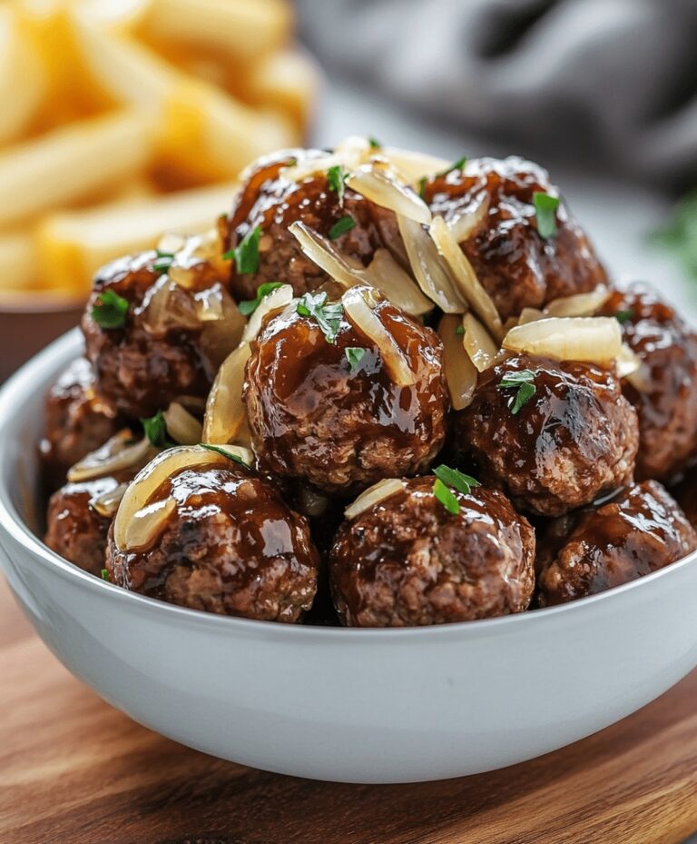 Crockpot French Onion Meatballs Recipe