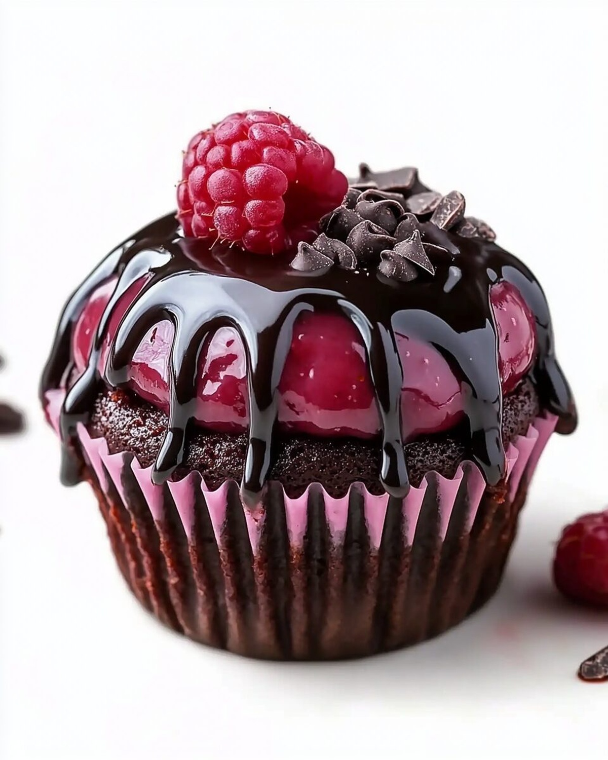 Decadent Molten Raspberry Chocolate Cupcakes Recipe