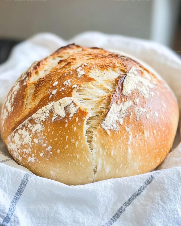 Golden Crusty Artisan Bread Loaf Recipe