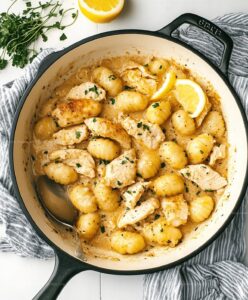 Garlic Chicken Gnocchi Skillet Recipe