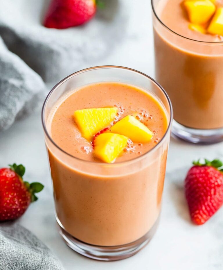Tropical Strawberry Mango Smoothie Recipe