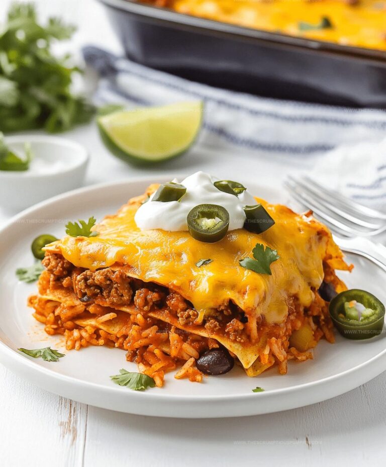 Beef Enchilada Casserole With Rice Recipe