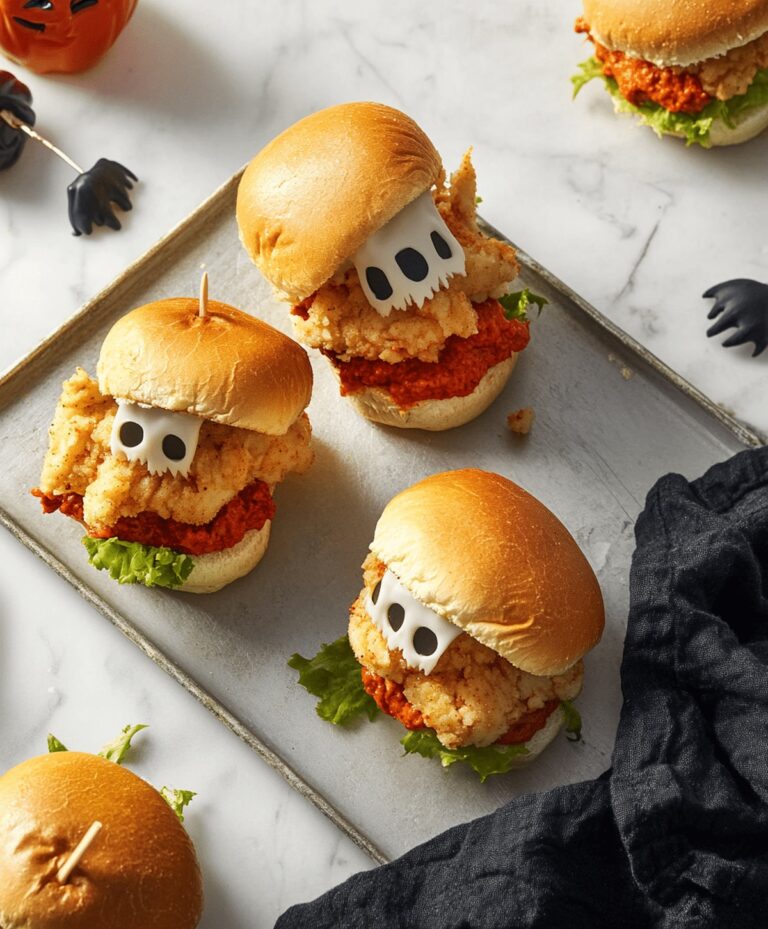 Halloween Chicken Parmesan Sliders Recipe