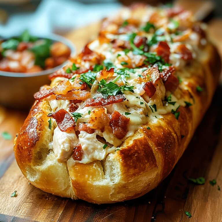 Gooey Chicken Bacon Ranch Stuffed Bread Recipe