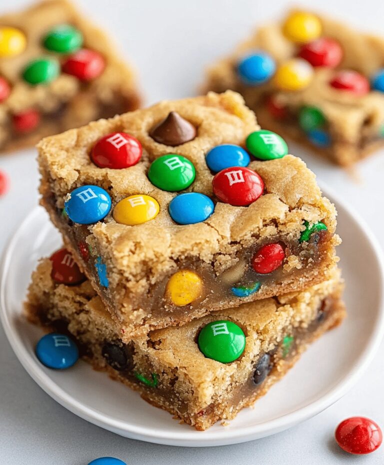 Soft-baked M&m Cookie Bars Recipe