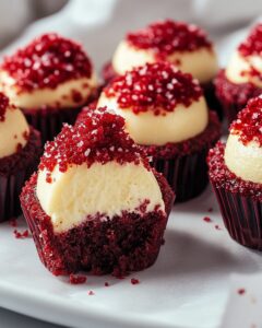 Decadent Red Velvet Cheesecake Bites with Cream Cheese Swirl Recipe