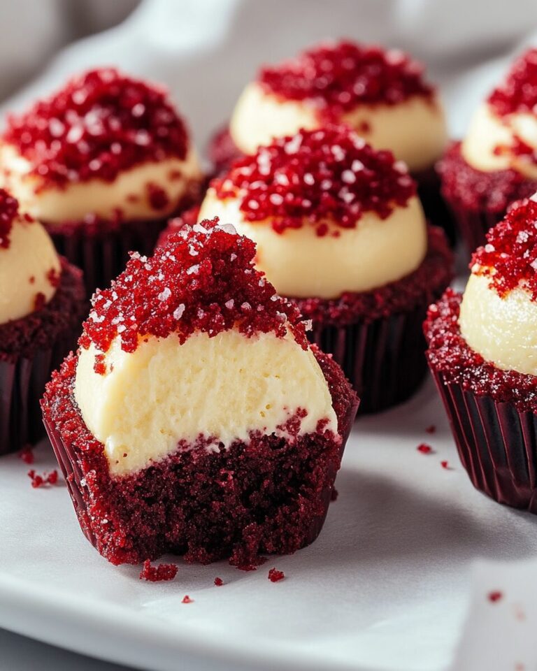 Decadent Red Velvet Cheesecake Bites with Cream Cheese Swirl Recipe