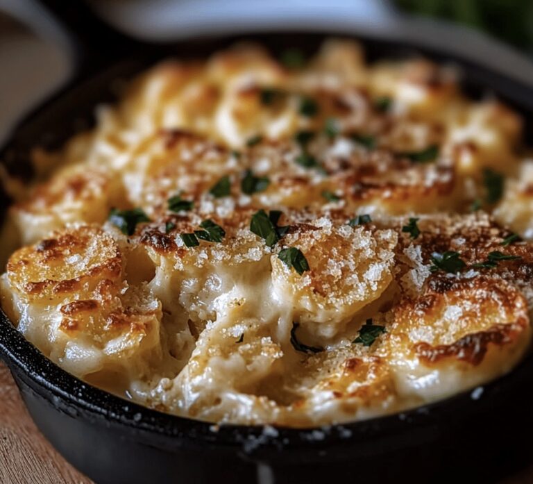 Cheesy Garlic Scalloped Potatoes Recipe