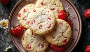 Summery Strawberry Cheesecake Cookies Recipe