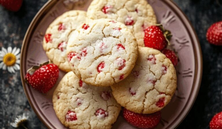 Summery Strawberry Cheesecake Cookies Recipe
