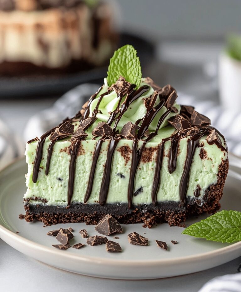 No Bake Mint Chocolate Cheesecake Recipe