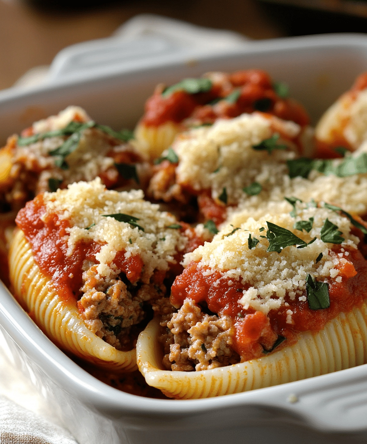 Stuffed Shells With Meat And Cheese Recipe