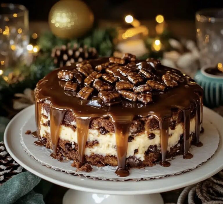 Caramel Turtle Poke Cake Recipe