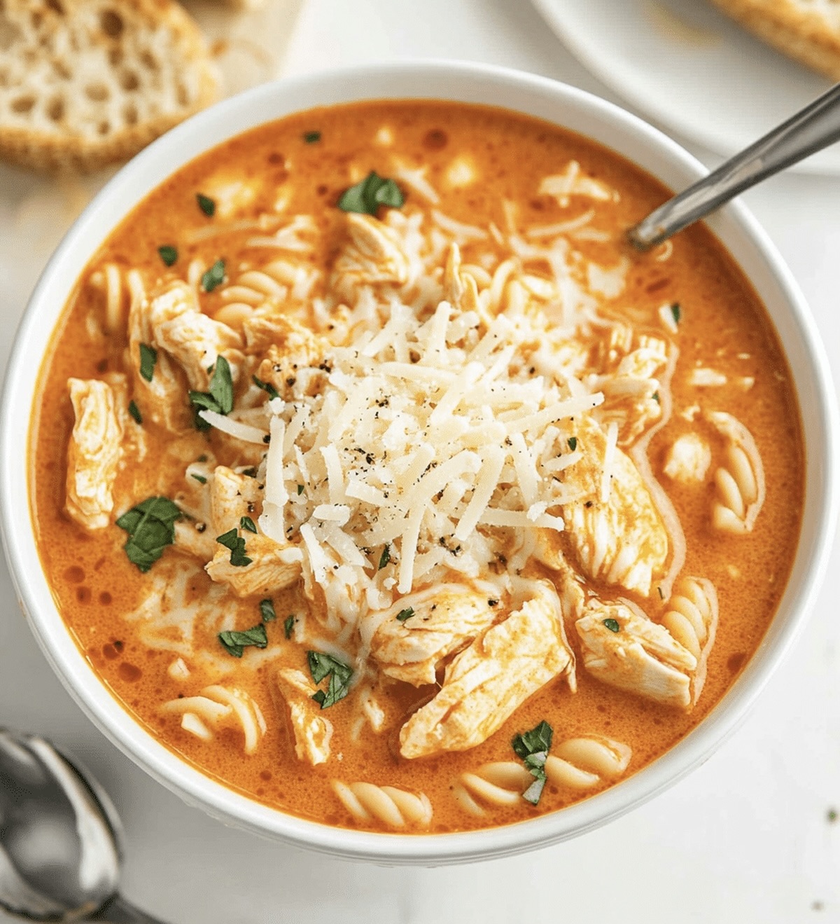 Crockpot Chicken Parmesan Soup Recipe