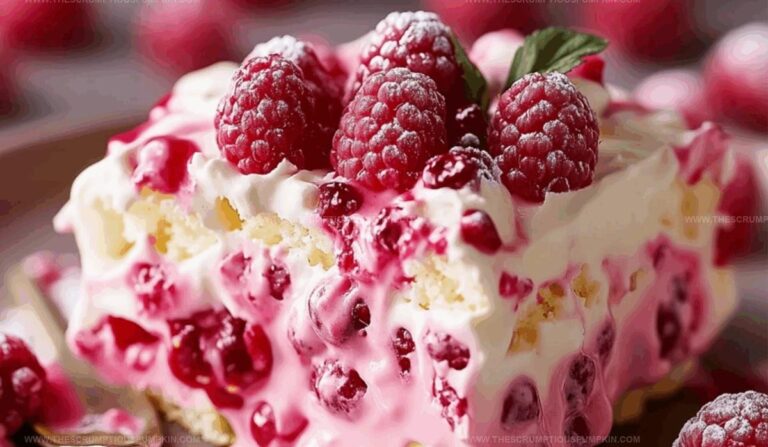 White Chocolate Raspberry Poke Cake Recipe