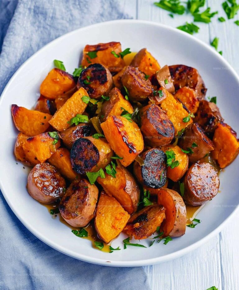 Sausage And Sweet Potatoes With Honey Garlic Sauce Recipe