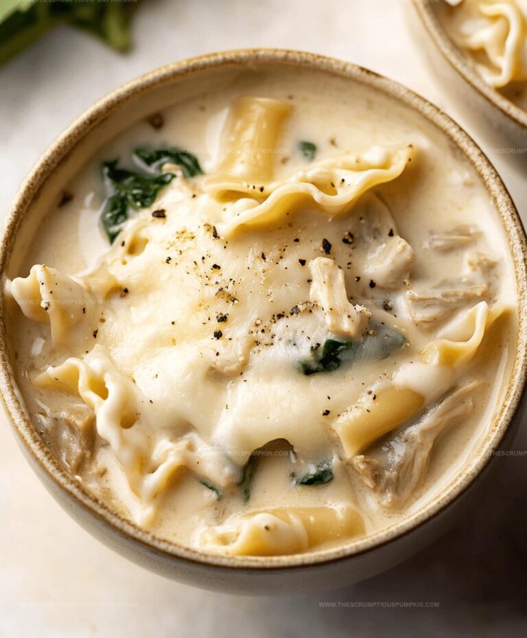 Creamy Alfredo Lasagna Soup Recipe