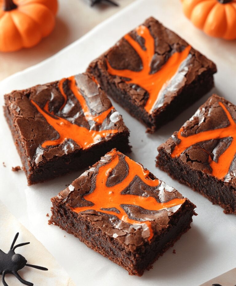 Halloween Swirl Cream Cheese Brownies Recipe