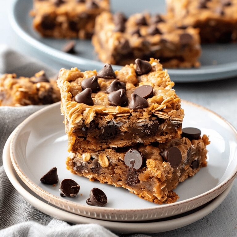 Oatmeal Peanut Butter Chocolate Chip Bars Recipe