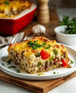 Philly Cheesesteak Casserole Recipe