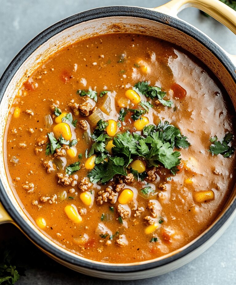 Ground Beef Enchilada Soup Recipe