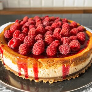 Easy Baked Raspberry Cheesecake Recipe