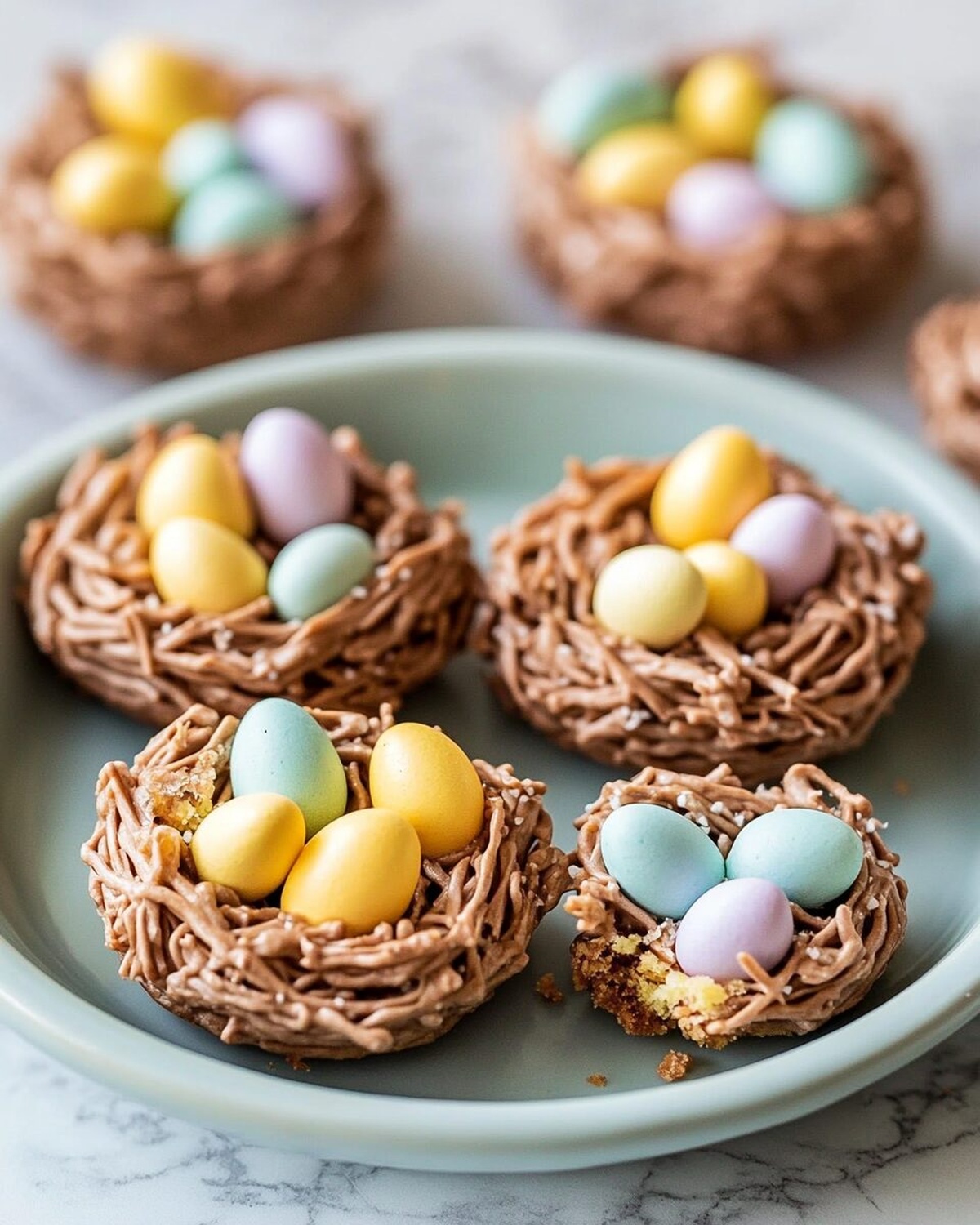 No-Bake Chocolate Peanut Butter Easter Nests Recipe