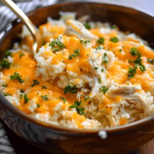 Crockpot Cheesy Chicken And Rice Recipe