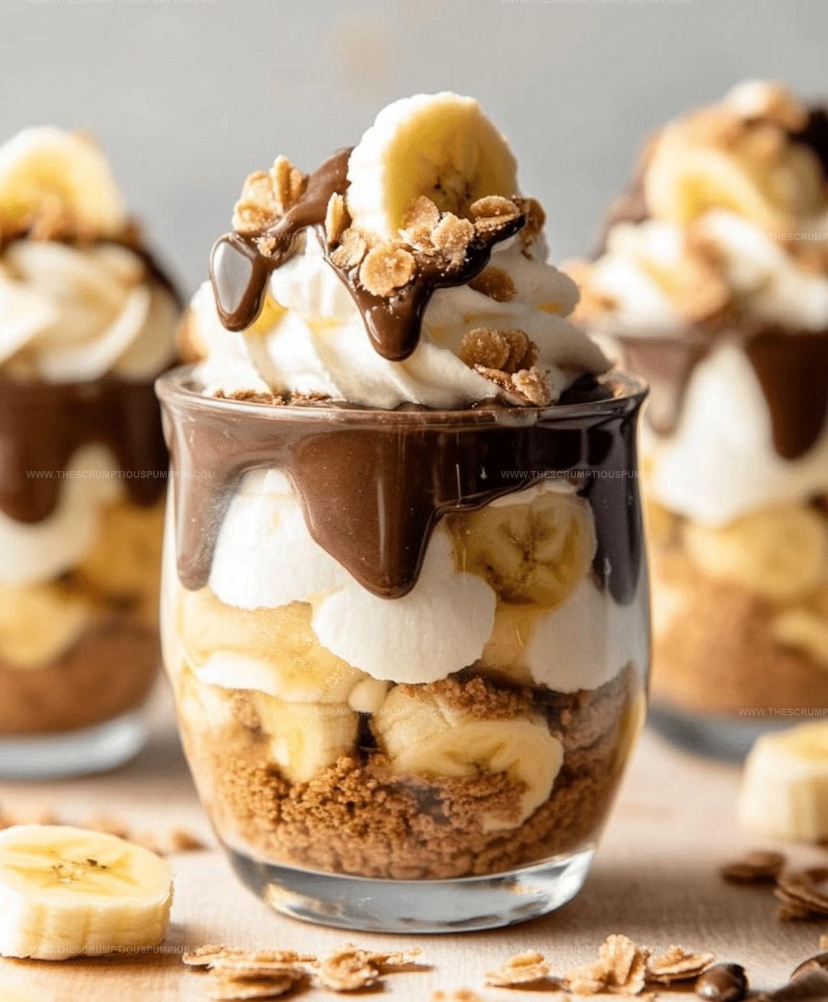 Chocolate Covered Banana Pudding Cups Recipe
