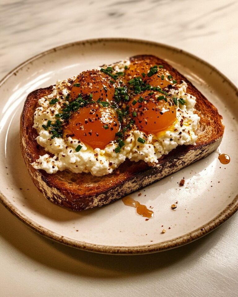 Spicy Honey-Cured Yolks & Chive Cheese Toast Recipe