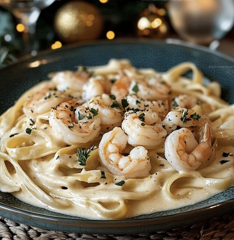 Satin Creamy Shrimp Fettuccine Pasta With Homemade Alfredo Sauce Recipe