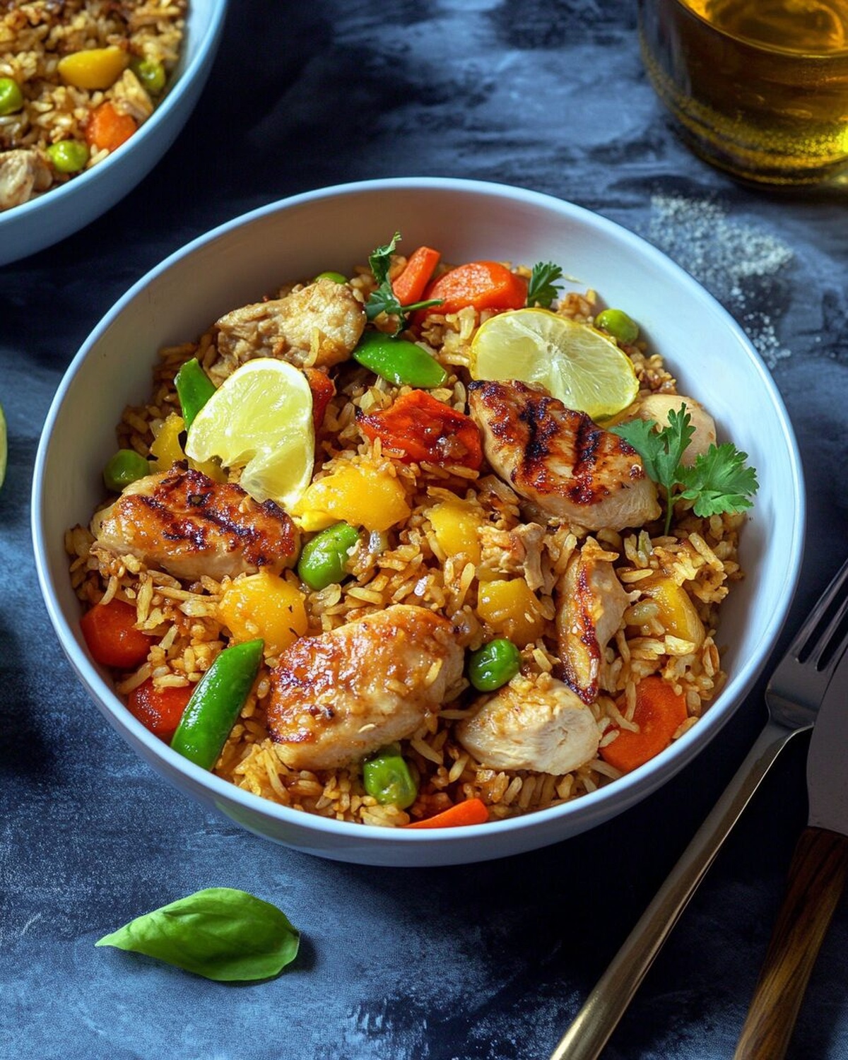 Fluffy Sesame Chicken Fried Rice with Veggies Recipe