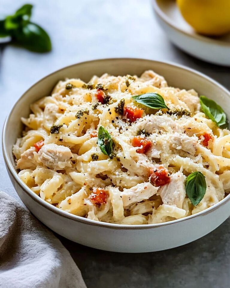 Creamy Slow-Cooked Caesar Chicken Pasta Delight Recipe