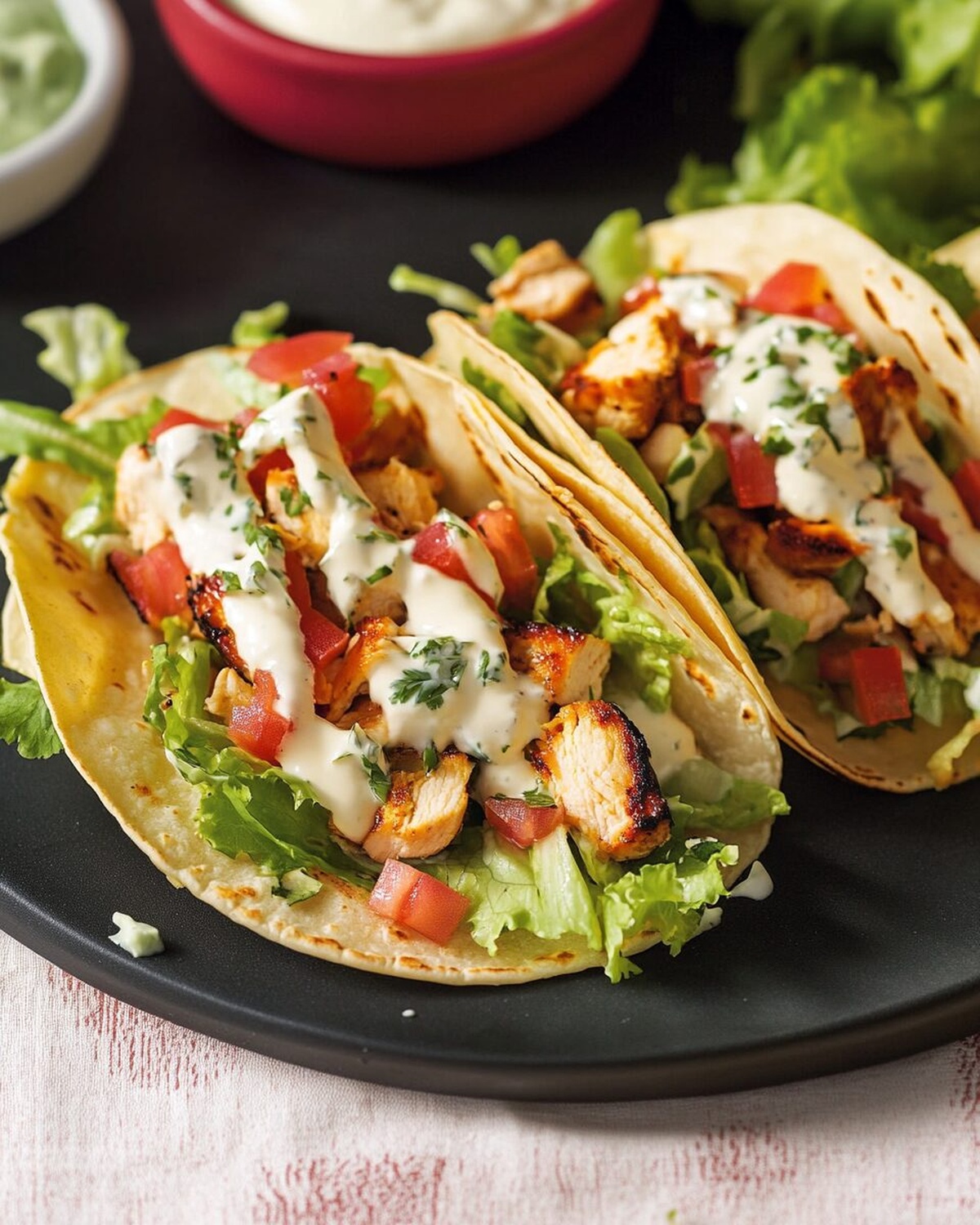 Chicken Caesar Smash Tacos Recipe