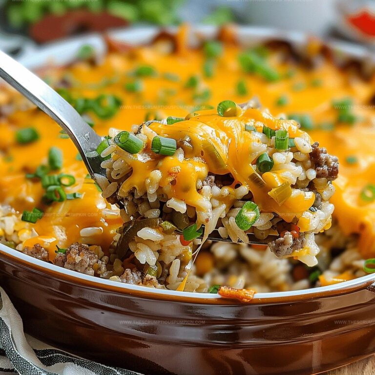 Cheesy Hamburger Rice Casserole Recipe